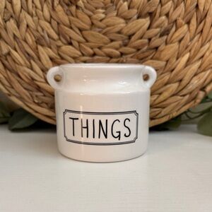 White Ceramic 'Things' Holder